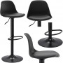 Krzesło barowe kosmetyczne fryzjerskie fotel z oparciem czarne Outlet